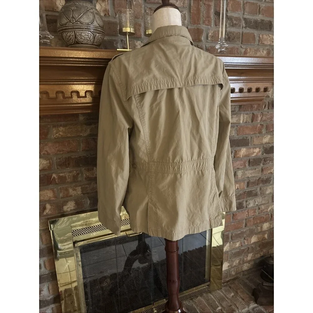 Ll Bean Ladies Tan Outdoor Blazer Size Medium Cotton
